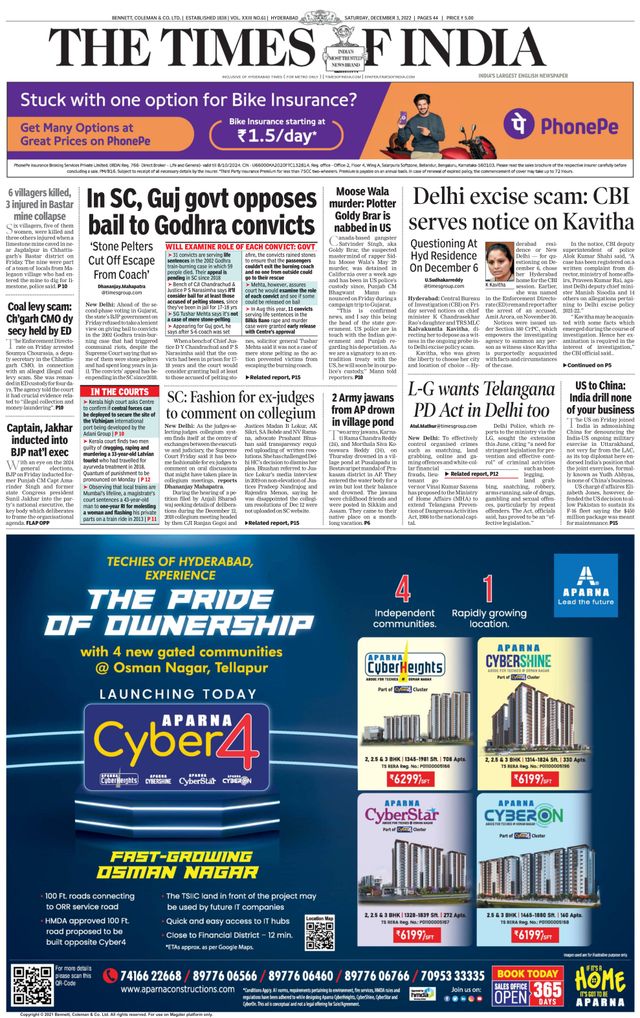 The Times of India Hyderabad