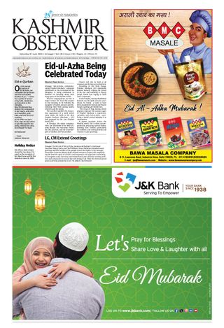 Kashmir Observer - June 7, 2025 Issue Kashmir Observer Cover - June 7, 2025 Issue Edition