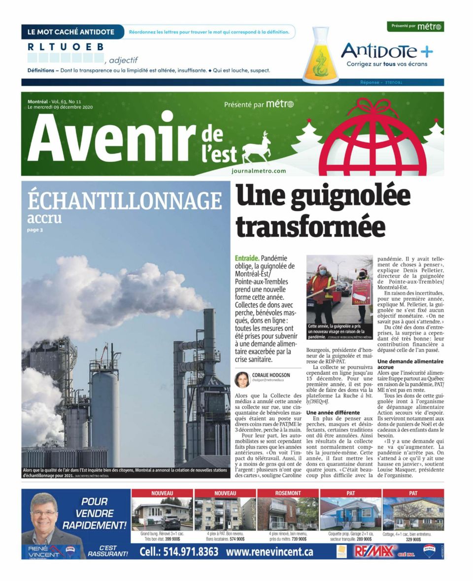 L'Avenir de l'EstDecember 09, 2020 Newspaper Get your Digital