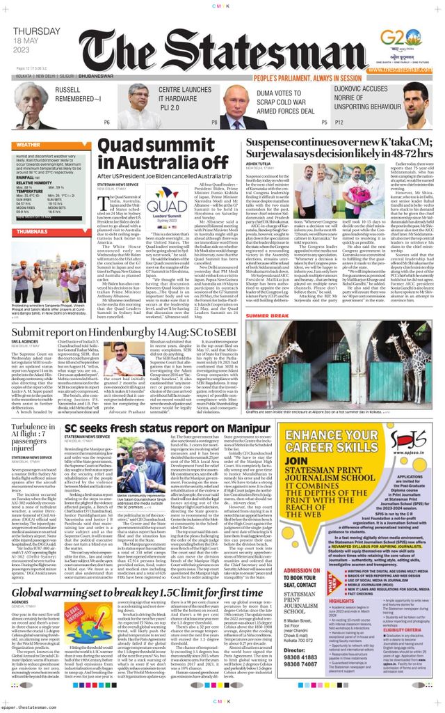 The Statesman Bhubaneswar