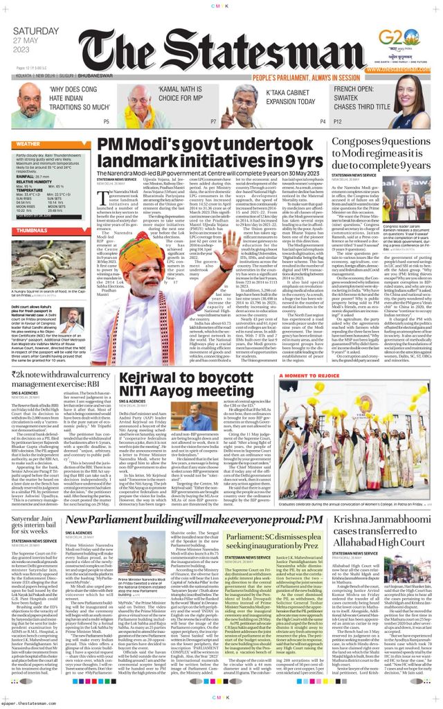 The Statesman Bhubaneswar