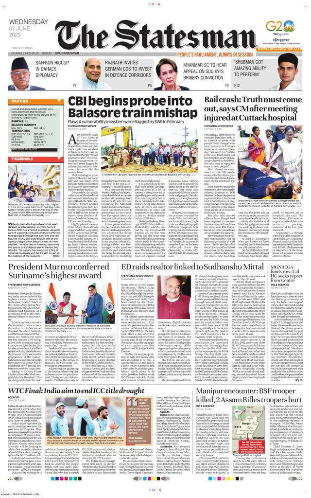 The Statesman Bhubaneswar