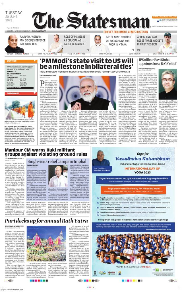 The Statesman Bhubaneswar
