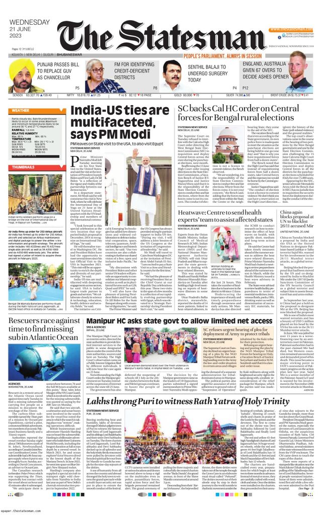 The Statesman Bhubaneswar