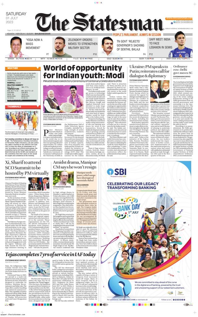 The Statesman Bhubaneswar