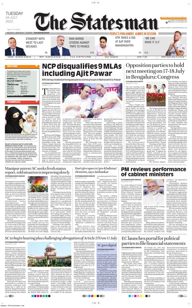 The Statesman Bhubaneswar