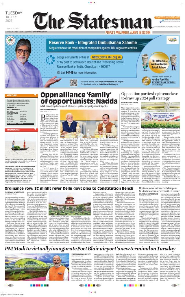 The Statesman Bhubaneswar