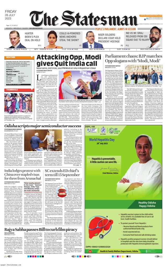 The Statesman Bhubaneswar