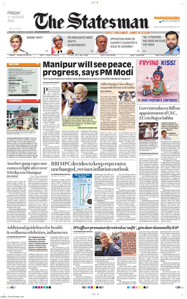 The Statesman Bhubaneswar