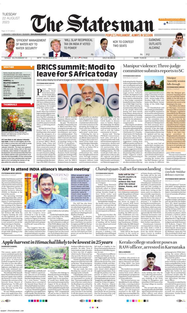The Statesman Bhubaneswar