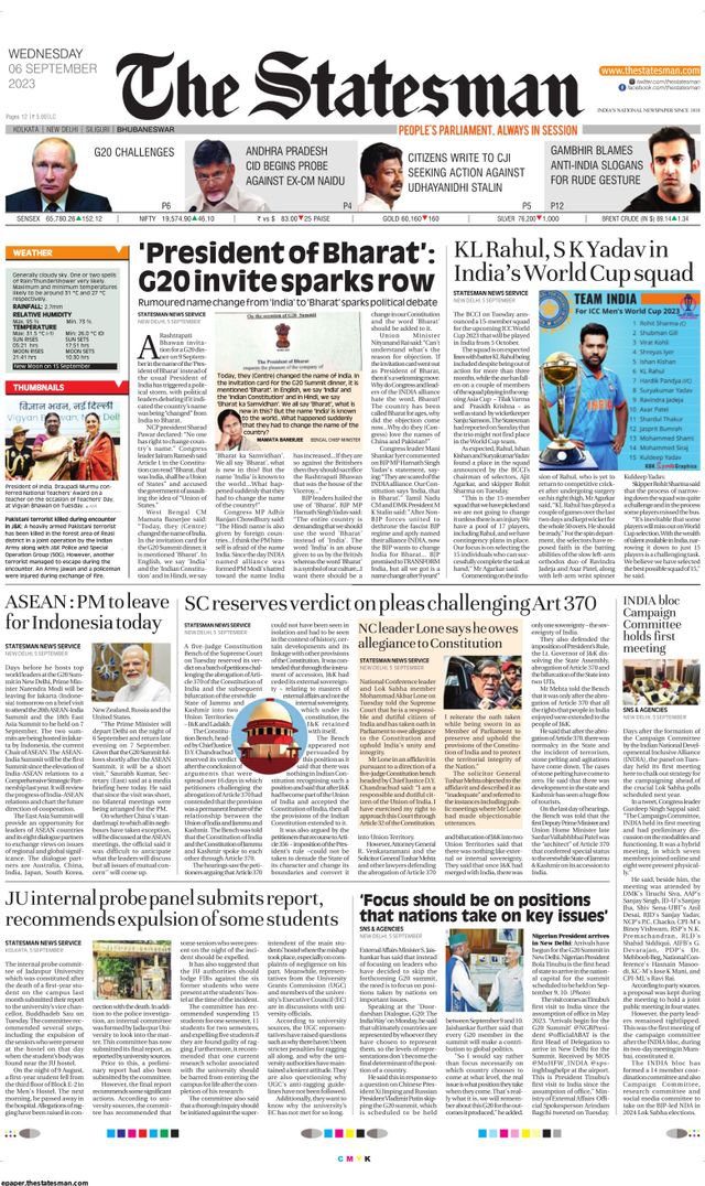 The Statesman Bhubaneswar