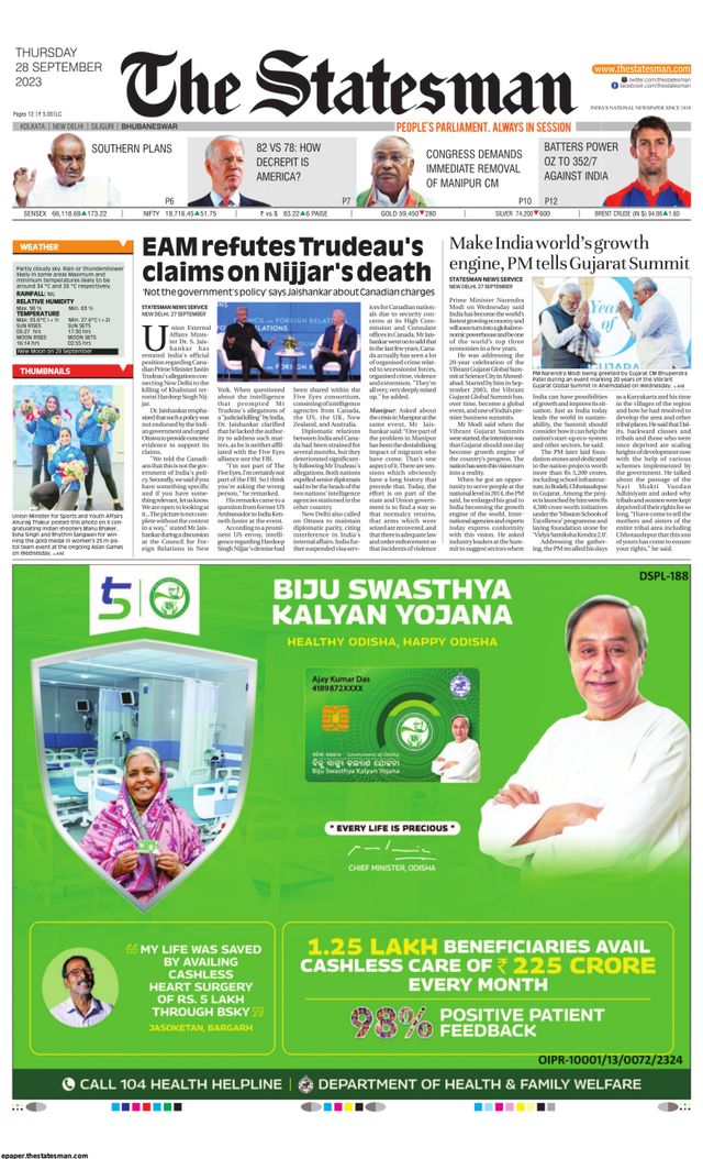 The Statesman Bhubaneswar