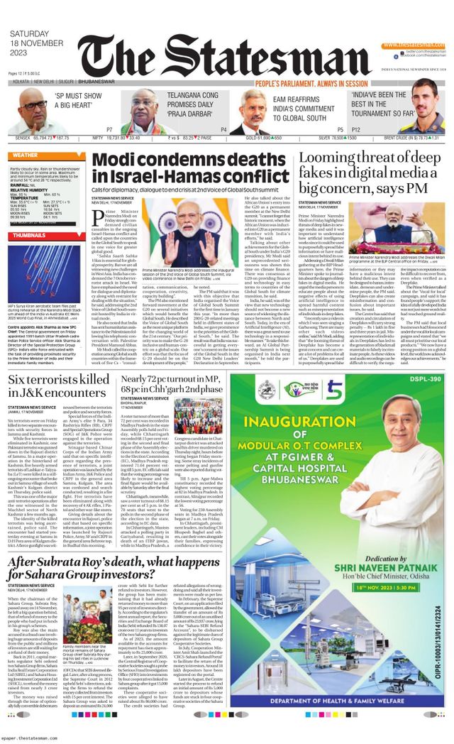 The Statesman Bhubaneswar