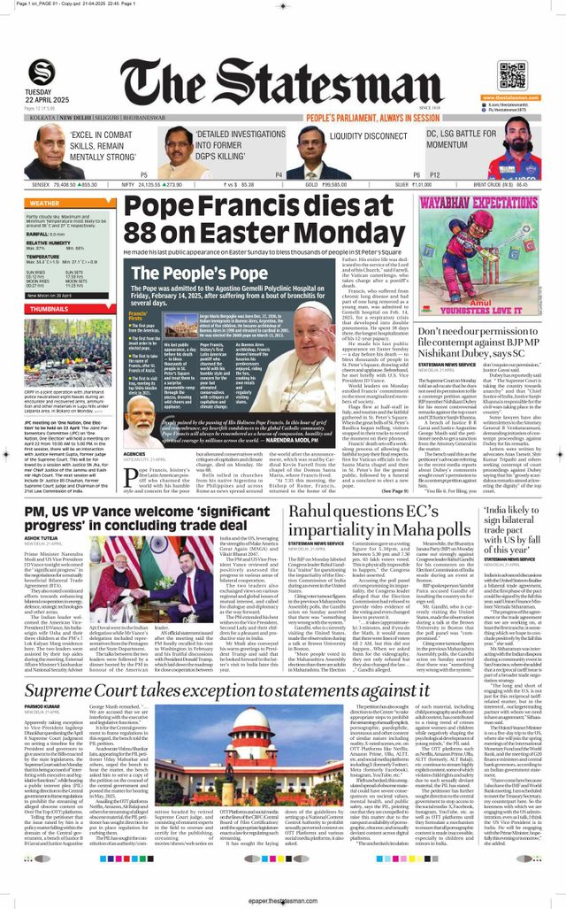 The Statesman Bhubaneswar