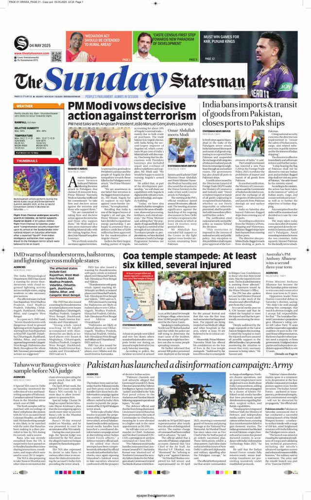 The Statesman Bhubaneswar