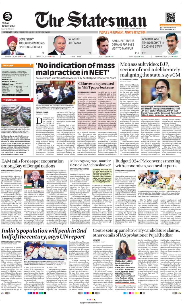 The Statesman Kolkata