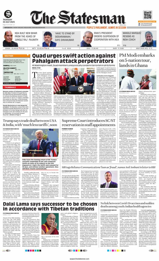 The Statesman Kolkata