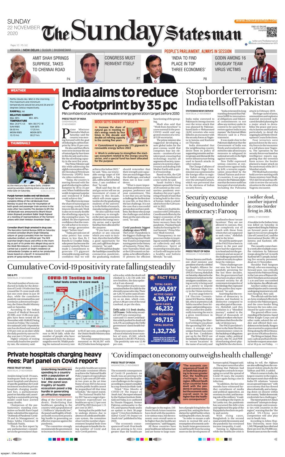 The Statesman Delhi22 November 2020 Newspaper