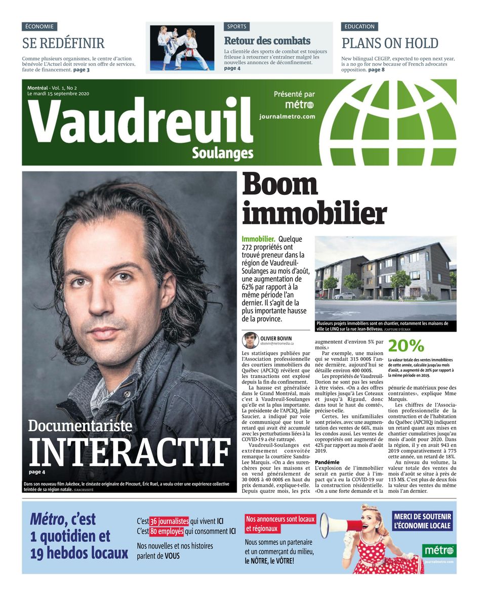 VaudreuilSoulangesSeptember 15, 2020 Newspaper
