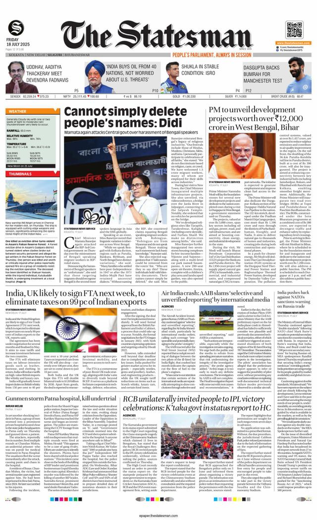 The Statesman Siliguri