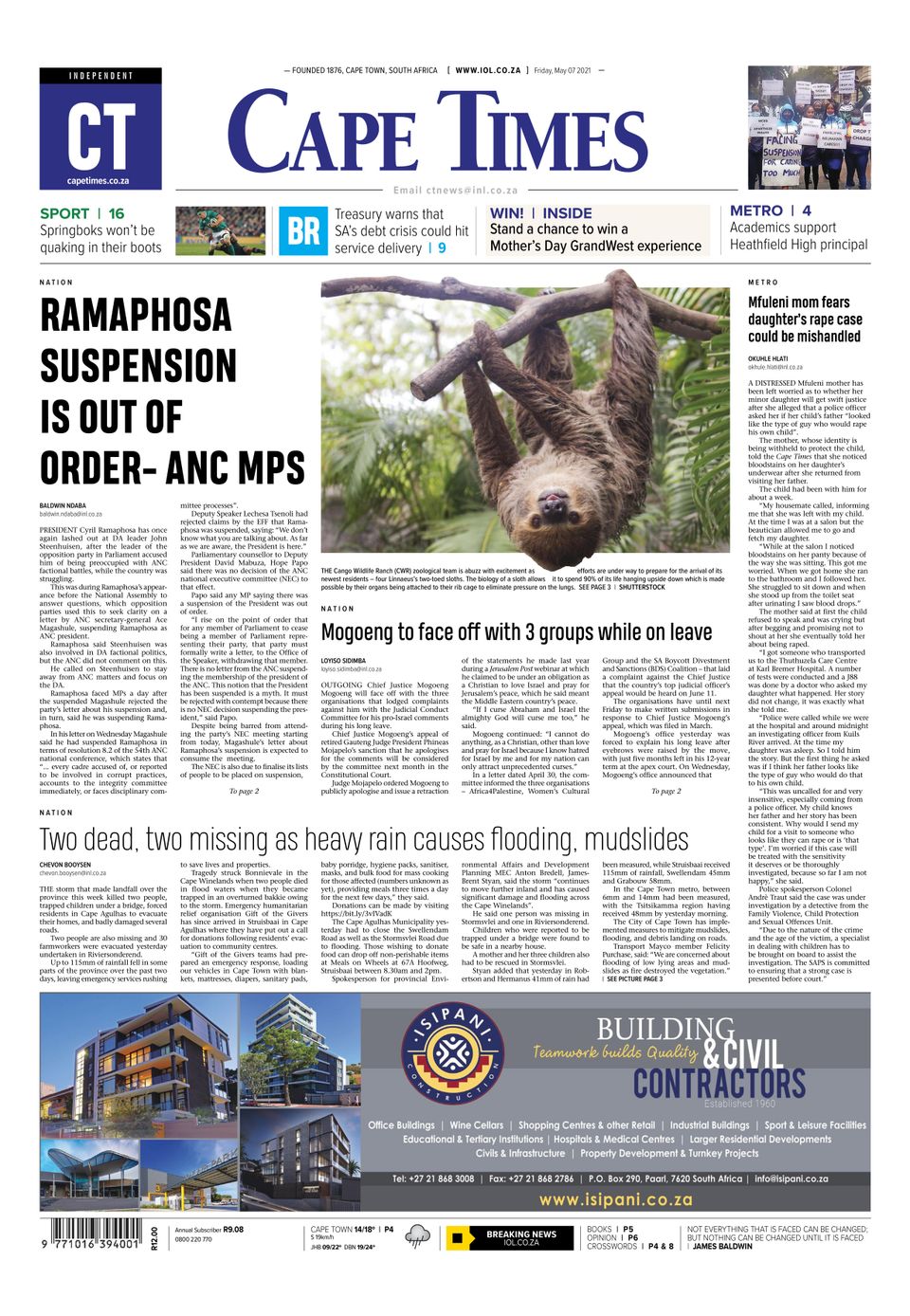 Cape Times Newspaper Get your Digital Subscription