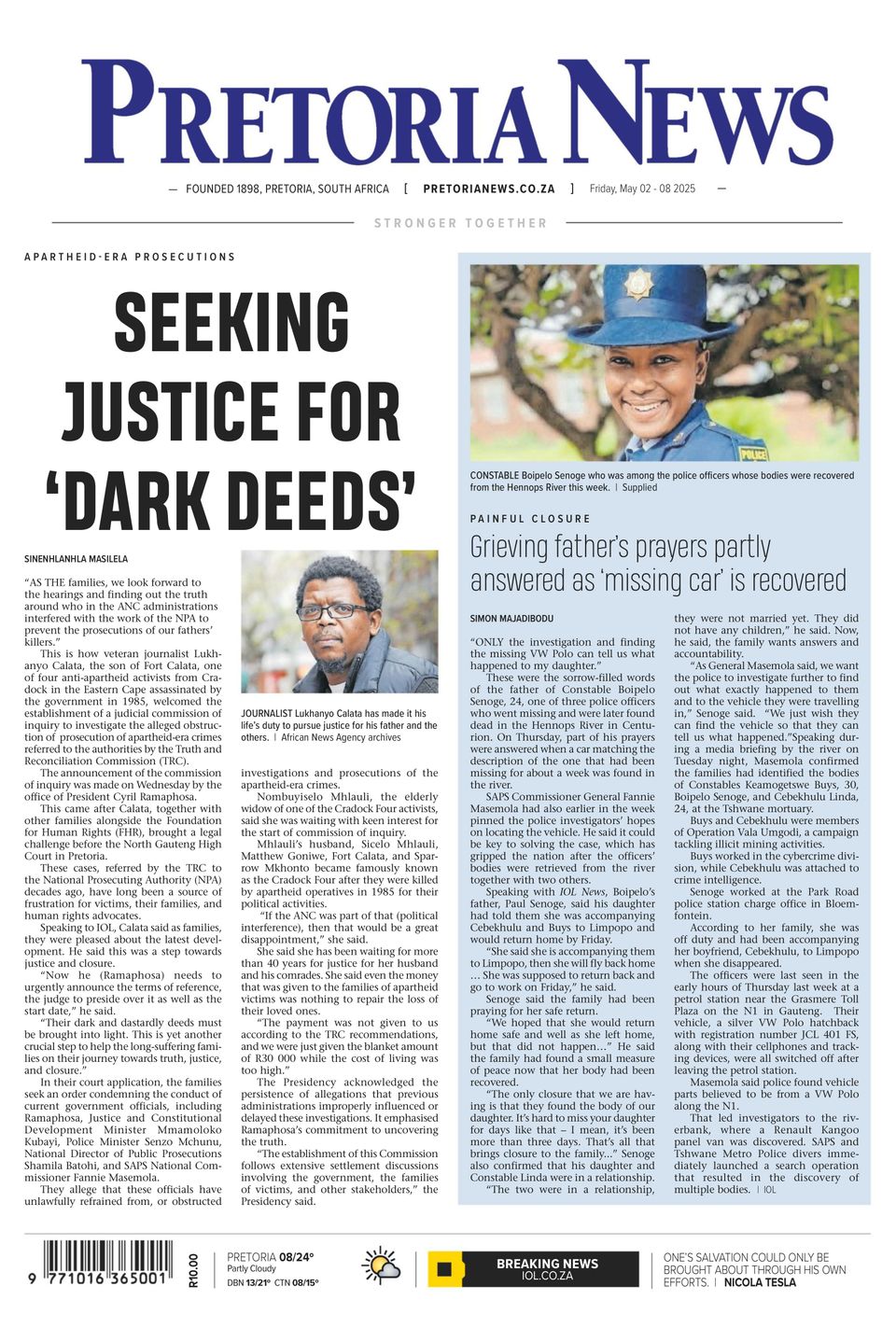 Get digital access to Pretoria News - May 02, 2025 issue | Magzter.com