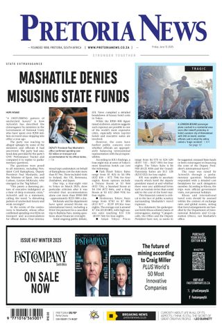 Pretoria News  Cover - June 13, 2025 Edition