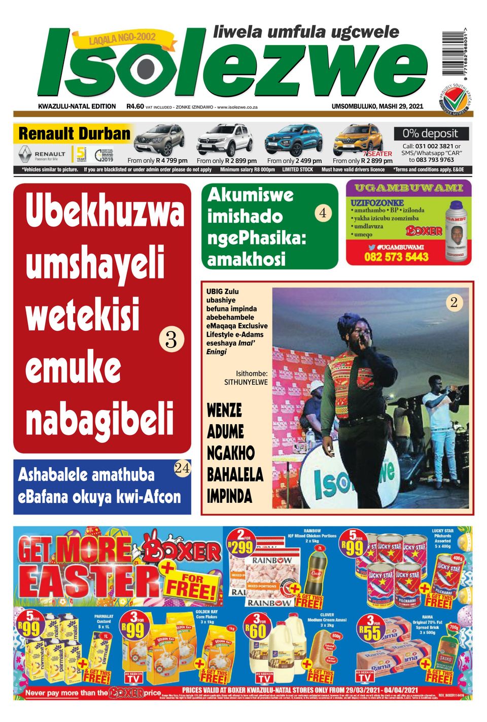 Isolezwe-March 29, 2021 Newspaper - Get your Digital Subscription