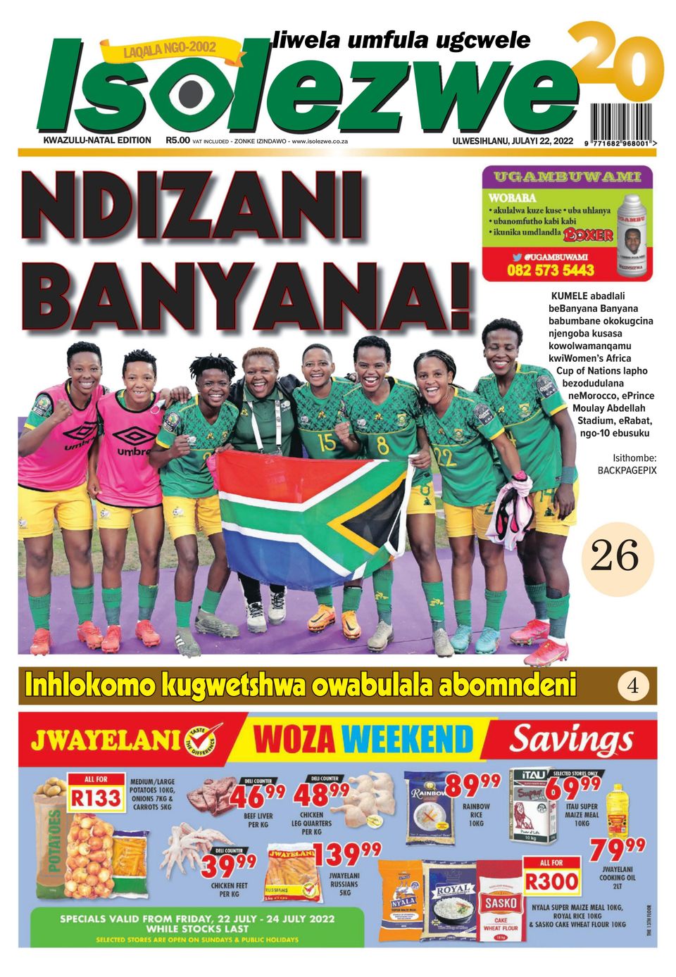 Isolezwe-July 22, 2022 Newspaper - Get your Digital Subscription