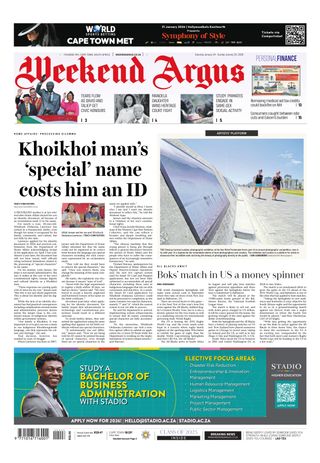 Weekend Argus on Saturday