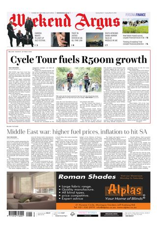 Weekend Argus on Saturday