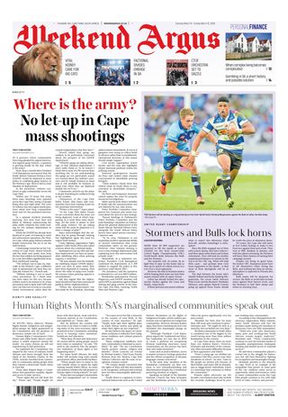 Weekend Argus on Saturday