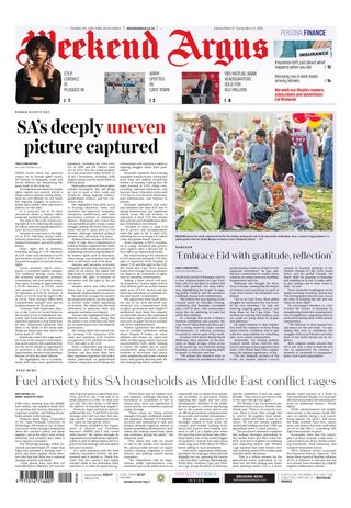 Weekend Argus on Saturday