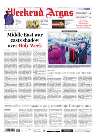 Weekend Argus on Saturday