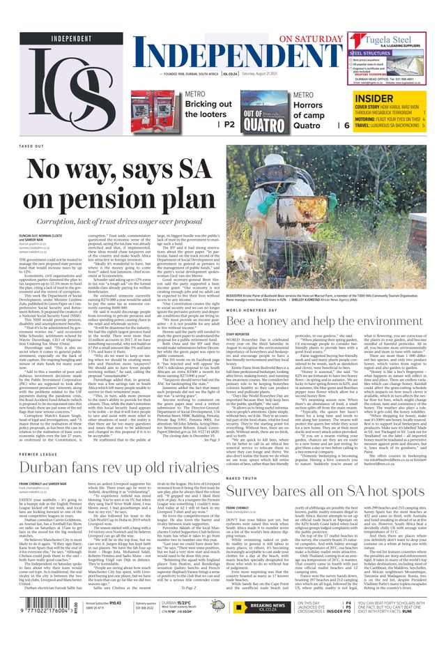 Independent on Saturday