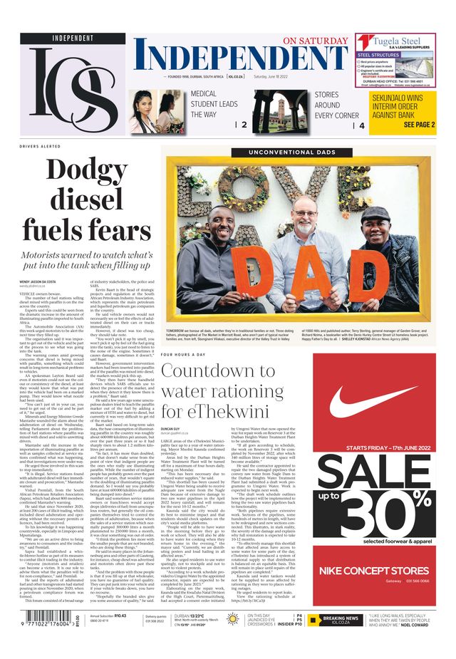 Independent on Saturday