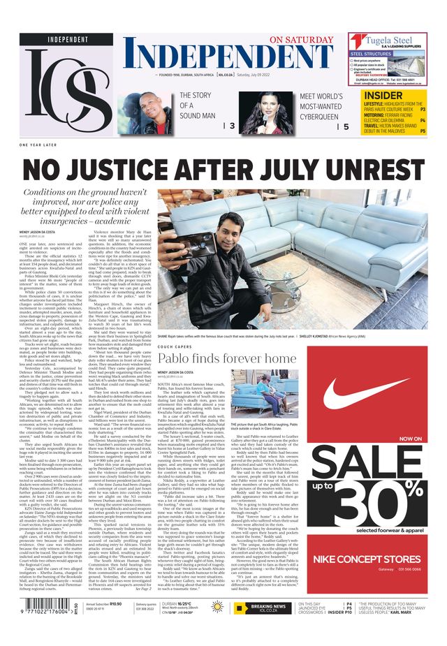 Independent on Saturday