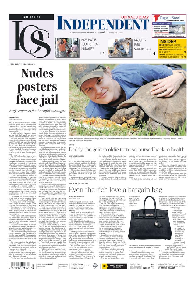 Independent on Saturday