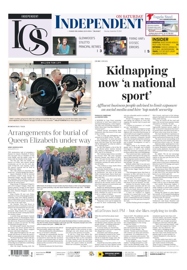 Independent on Saturday