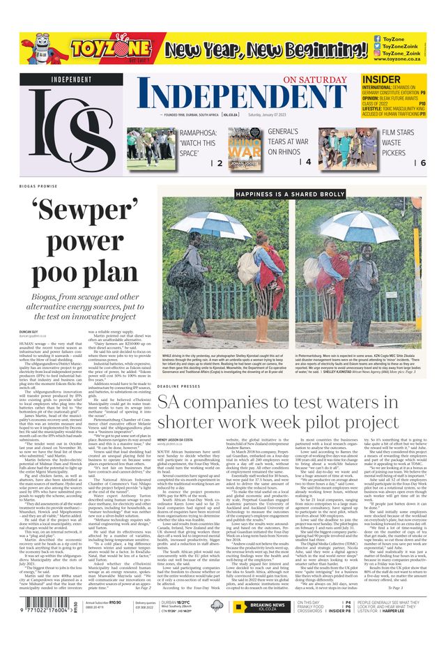 Independent on Saturday