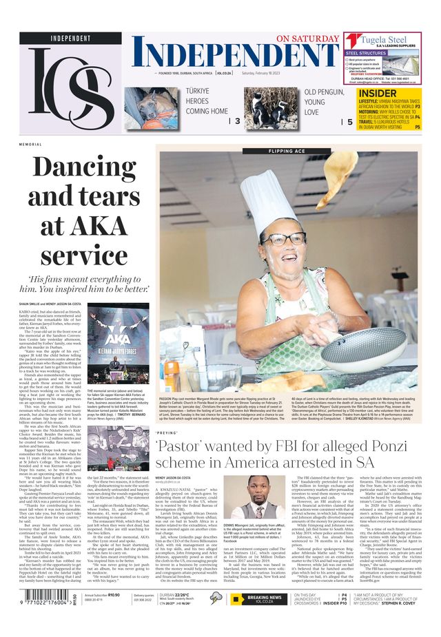Independent on Saturday