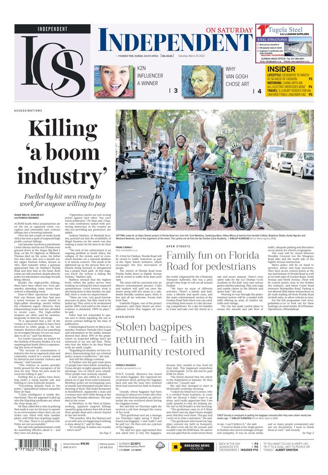 Independent on Saturday