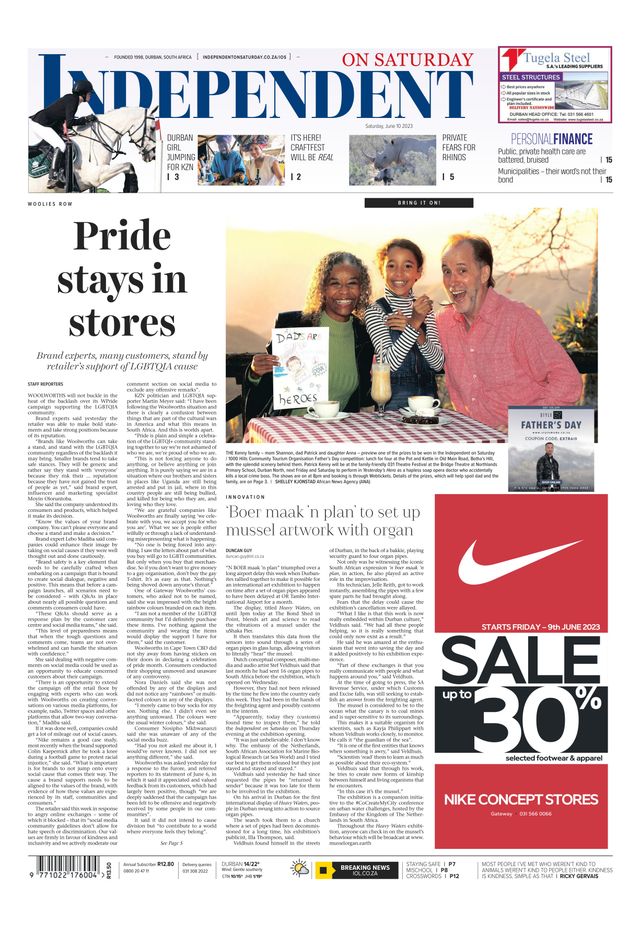 Independent on Saturday