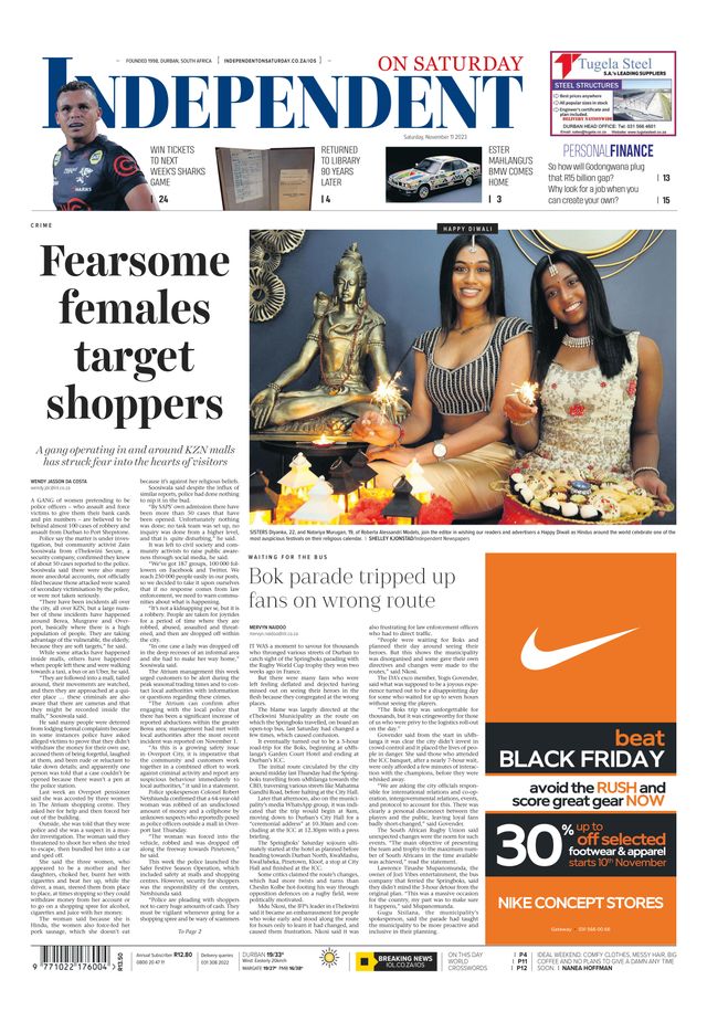 Independent on Saturday