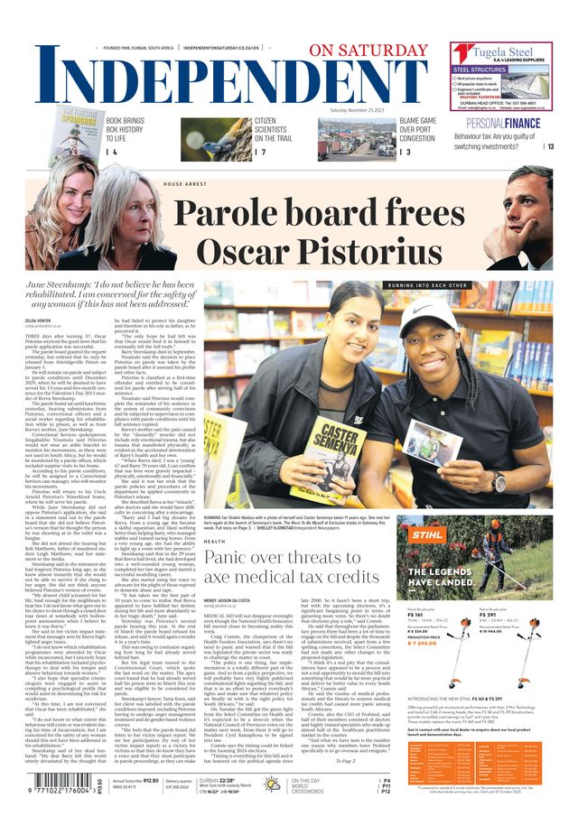 Independent on Saturday
