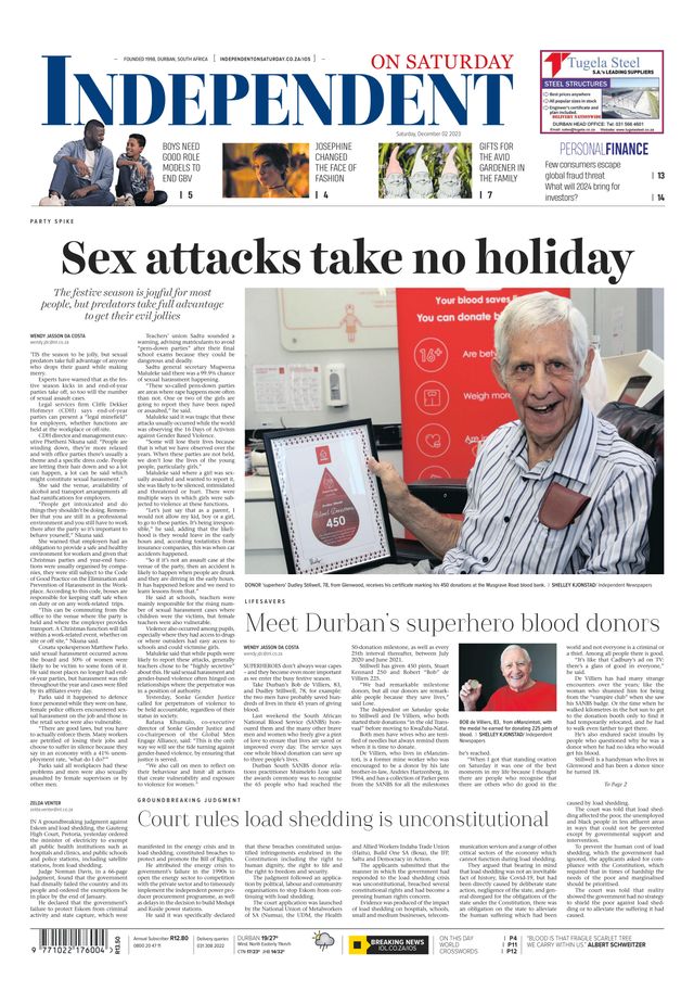 Independent on Saturday