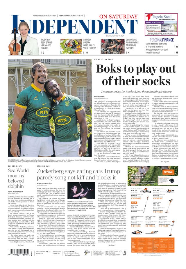 Independent on Saturday