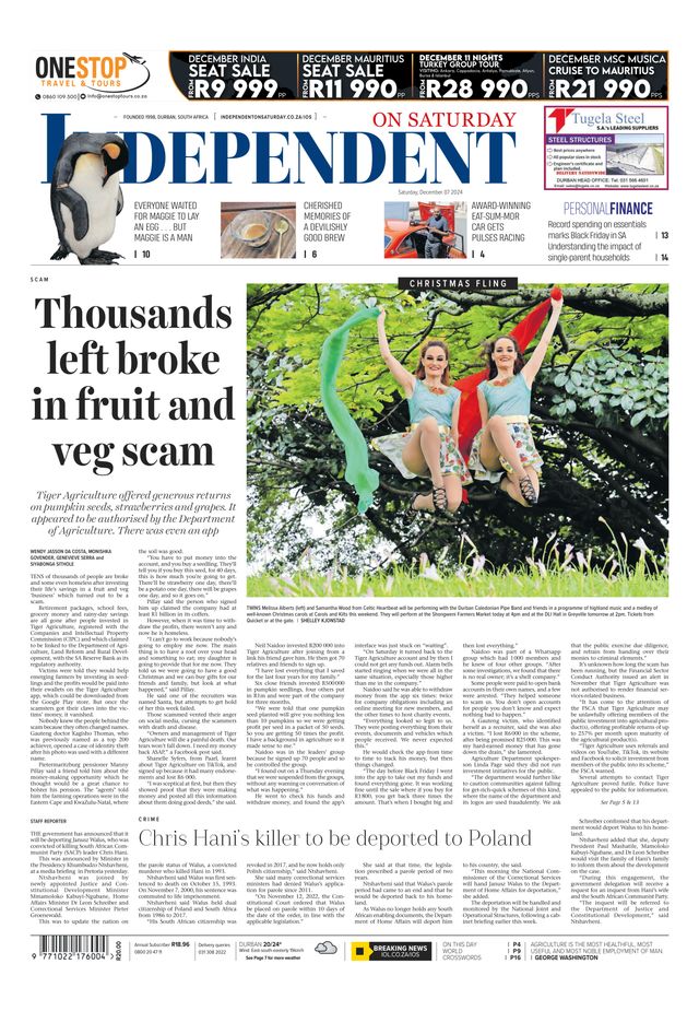 Independent on Saturday