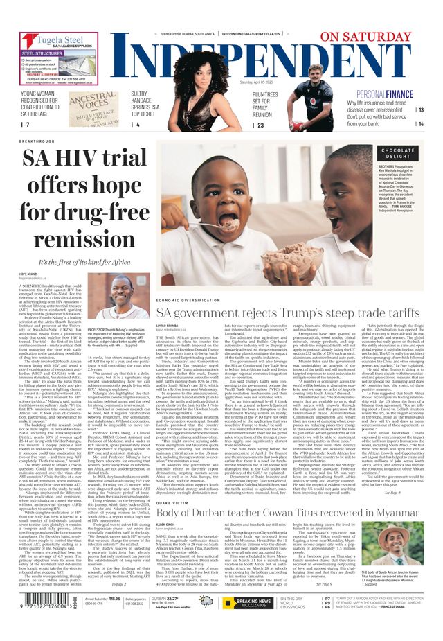 Independent on Saturday