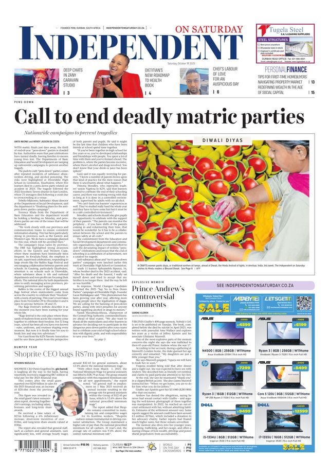 Independent on Saturday